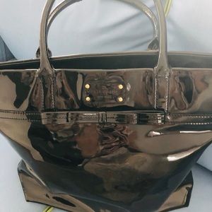 Kate Spade black patent tote